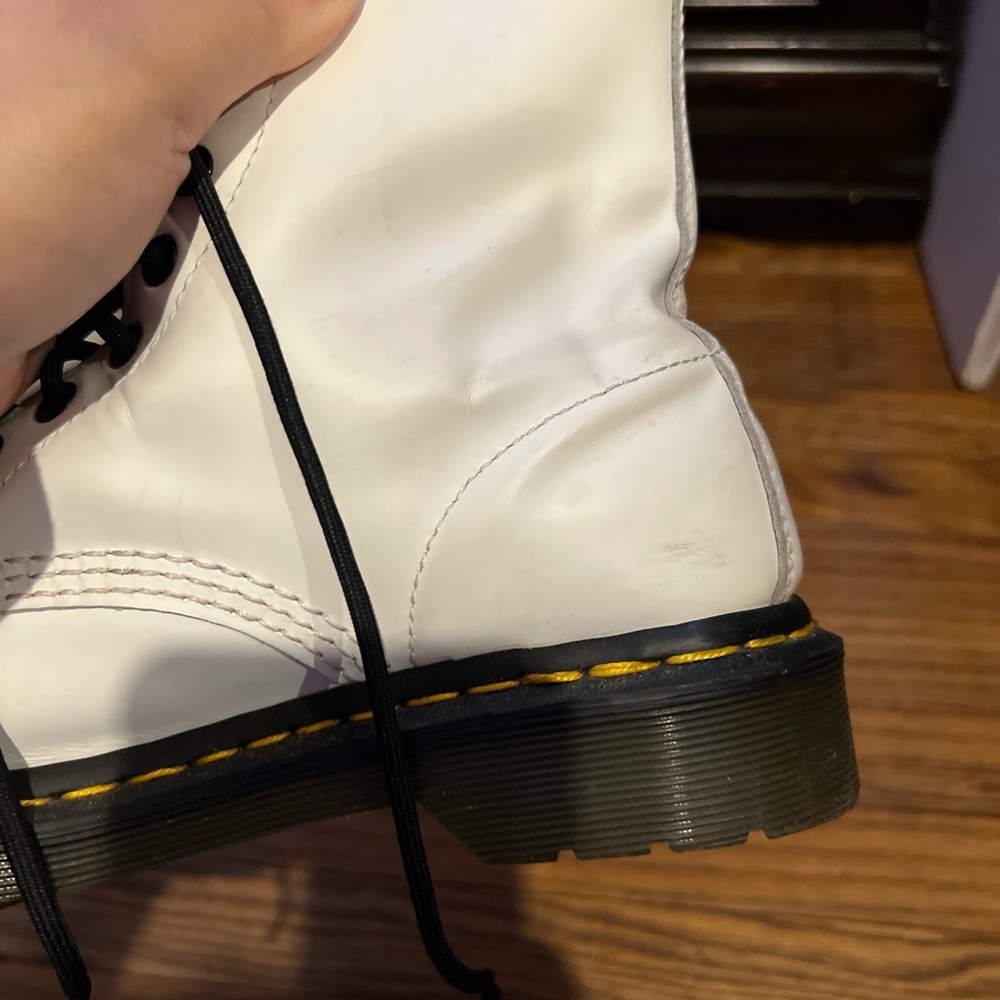 white lace up boots - Picture 5 of 9